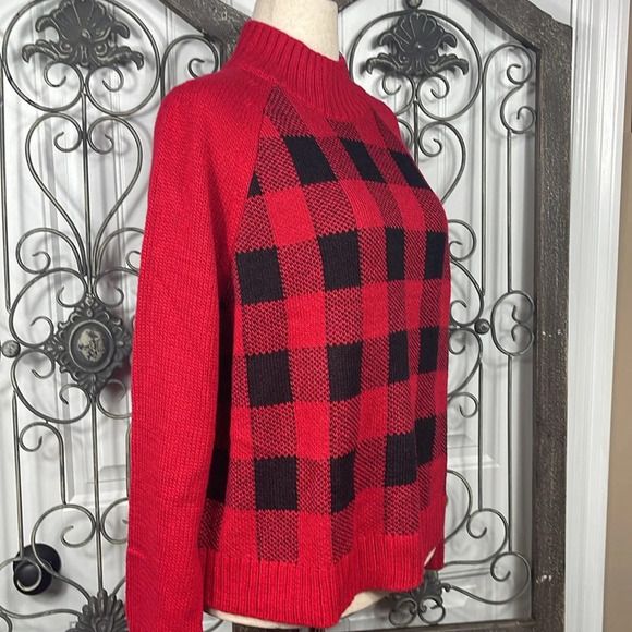 TOMMY HILFIGER
Check Raglan Sleeve Sweater Sz XL(Color Scarlet & Black) NWT - Picture 12 of 16